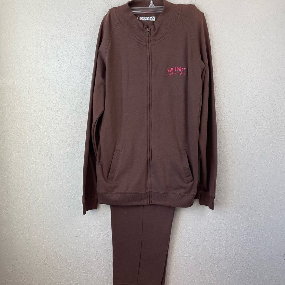 NWT Oarsman for Her Matching Air Force Full Zip Sweatshirt and Pants Size L